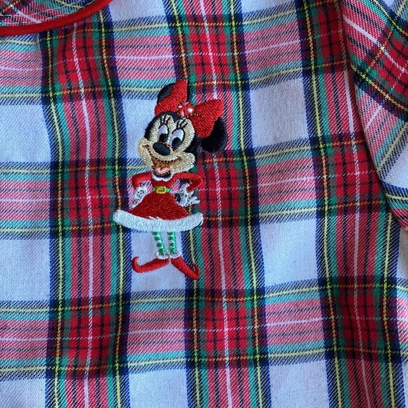 Disney Red and Green Plaid Kids Nightgown - Picture 3 of 4